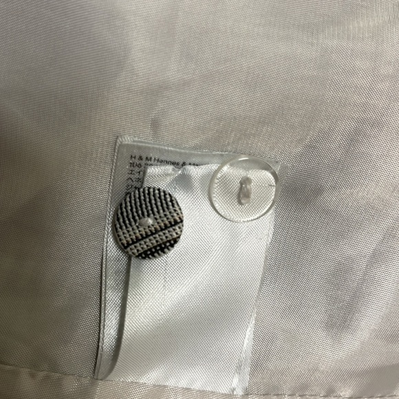 H&M Women's Sz 12 Blazer Gray Beige Plaid Double Breasted Lined Blazer Jacket - Picture 14 of 14